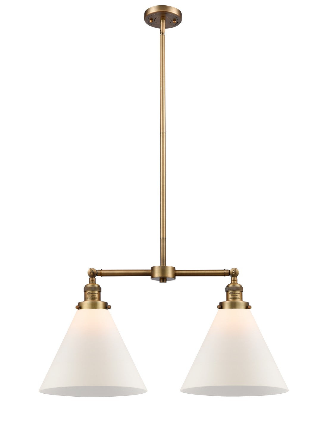 Innovations - 209-BB-G41-L - Two Light Island Pendant - Franklin Restoration - Brushed Brass