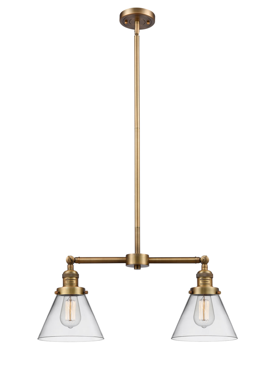 Innovations - 209-BB-G42 - Two Light Island Pendant - Franklin Restoration - Brushed Brass