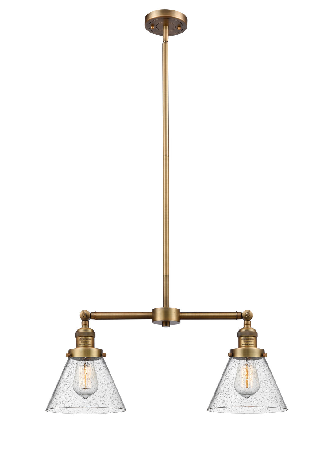 Innovations - 209-BB-G44 - Two Light Island Pendant - Franklin Restoration - Brushed Brass