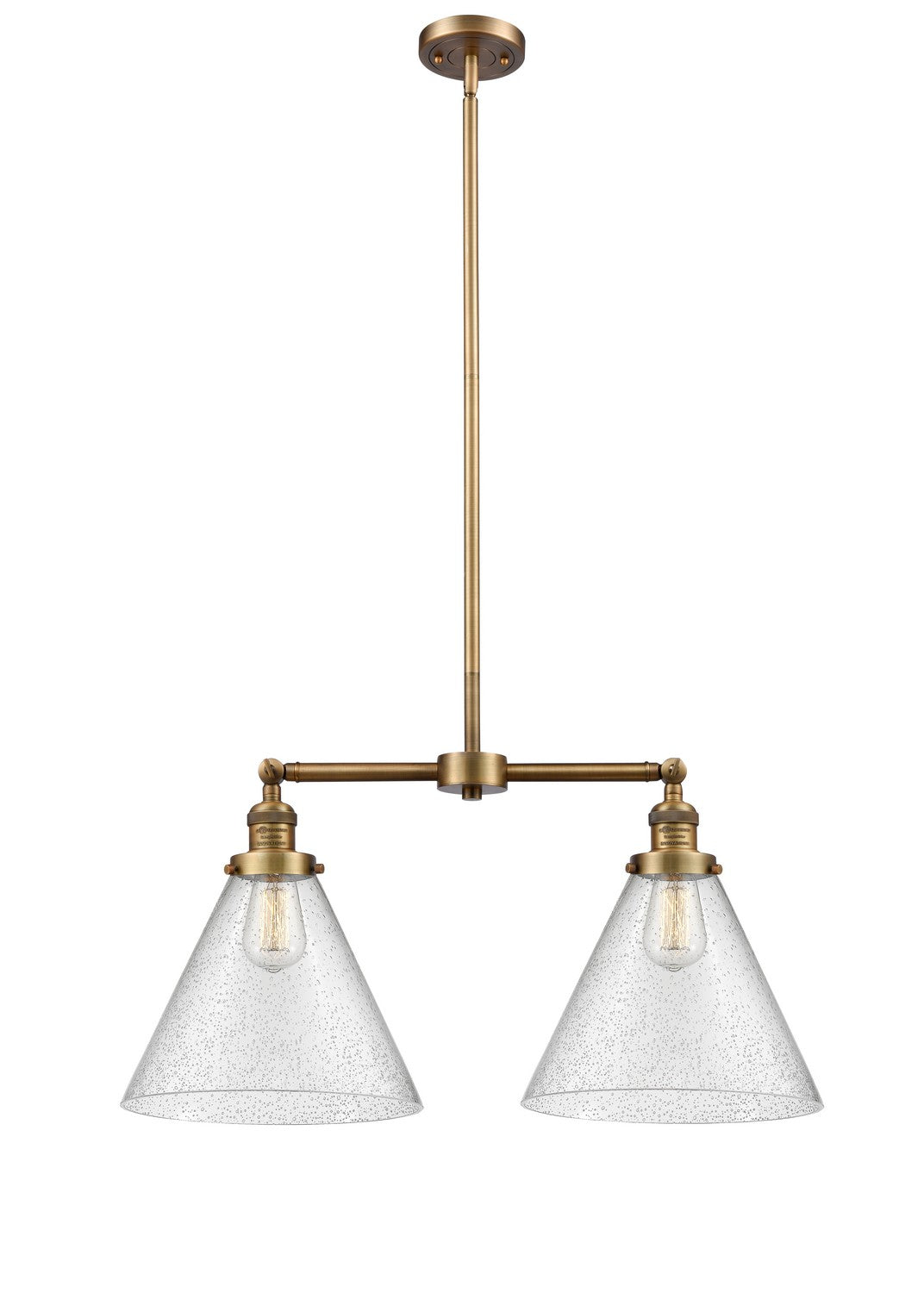 Innovations - 209-BB-G44-L - Two Light Island Pendant - Franklin Restoration - Brushed Brass