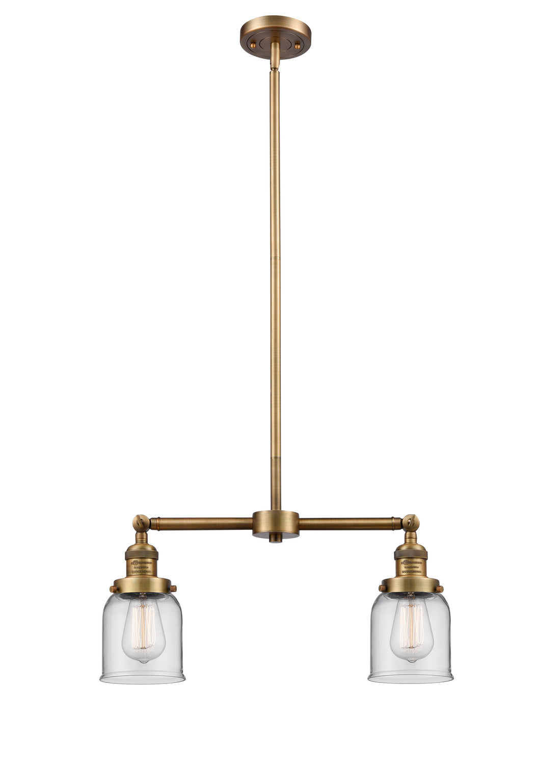 Innovations - 209-BB-G52 - Two Light Island Pendant - Franklin Restoration - Brushed Brass