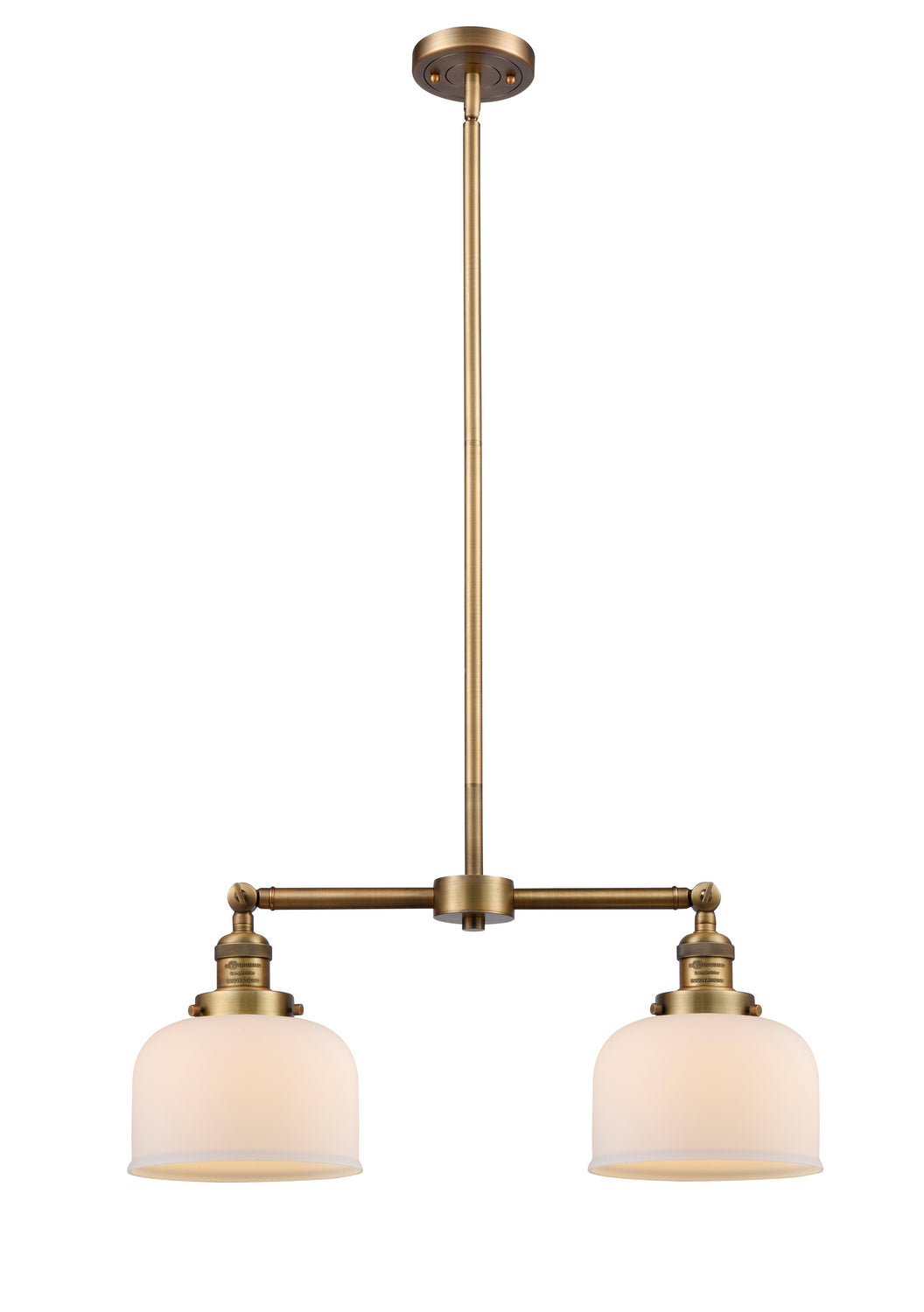 Innovations - 209-BB-G71 - Two Light Island Pendant - Franklin Restoration - Brushed Brass