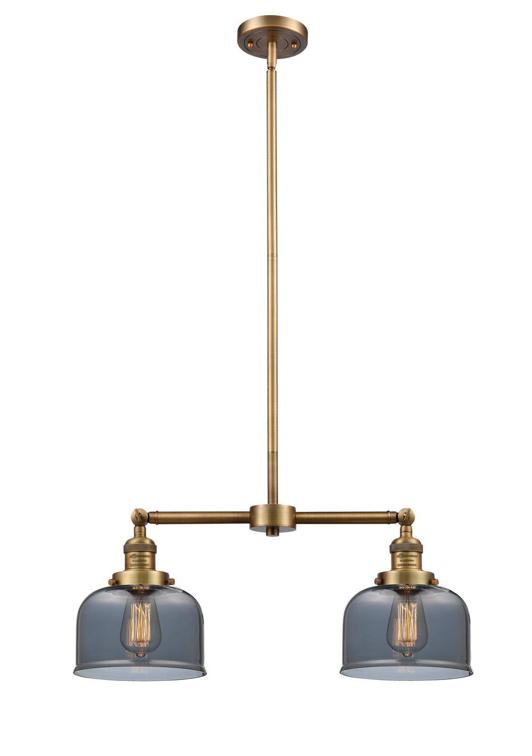 Innovations - 209-BB-G73 - Two Light Island Pendant - Franklin Restoration - Brushed Brass