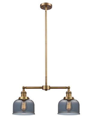 Innovations - 209-BB-G73 - Two Light Island Pendant - Franklin Restoration - Brushed Brass