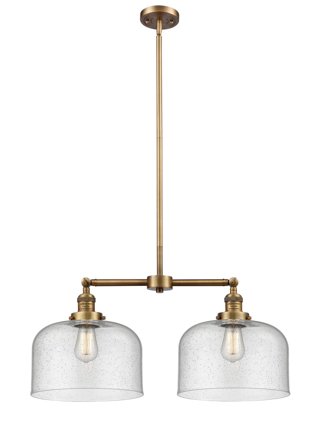 Innovations - 209-BB-G74-L - Two Light Island Pendant - Franklin Restoration - Brushed Brass