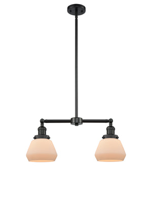 Innovations - 209-BK-G171 - Two Light Island Pendant - Franklin Restoration - Matte Black