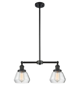 Innovations - 209-BK-G172 - Two Light Island Pendant - Franklin Restoration - Matte Black