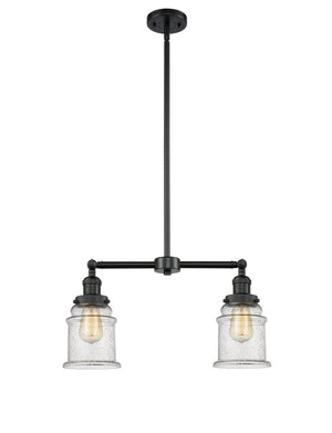 Innovations - 209-BK-G184 - Two Light Island Pendant - Franklin Restoration - Matte Black