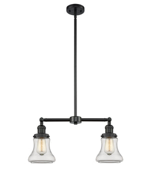 Innovations - 209-BK-G192 - Two Light Island Pendant - Franklin Restoration - Matte Black