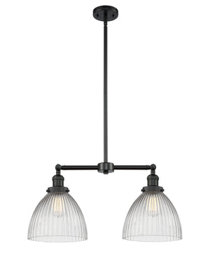 Innovations - 209-BK-G222 - Two Light Island Pendant - Franklin Restoration - Matte Black