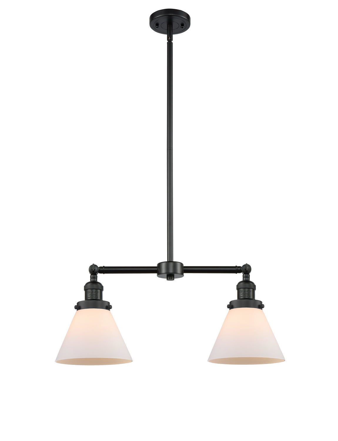 Innovations - 209-BK-G41 - Two Light Island Pendant - Franklin Restoration - Matte Black