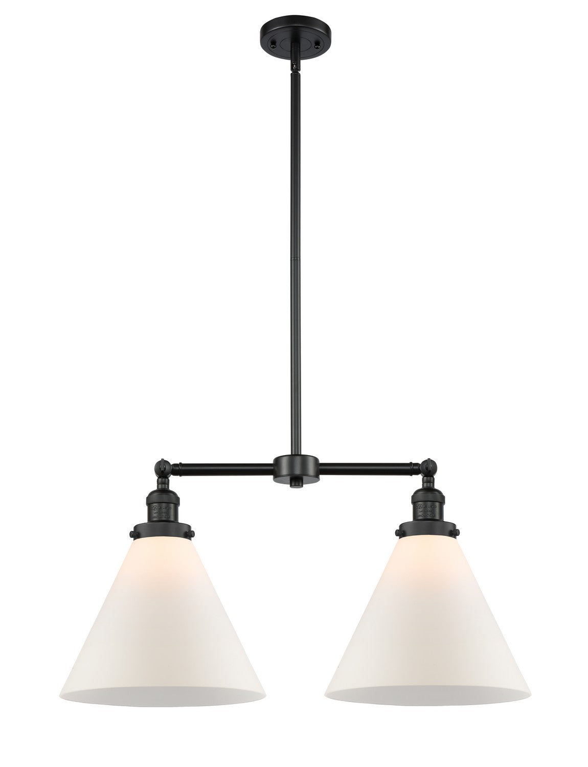 Innovations - 209-BK-G41-L - Two Light Island Pendant - Franklin Restoration - Matte Black