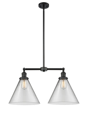 Innovations - 209-BK-G42-L - Two Light Island Pendant - Franklin Restoration - Matte Black