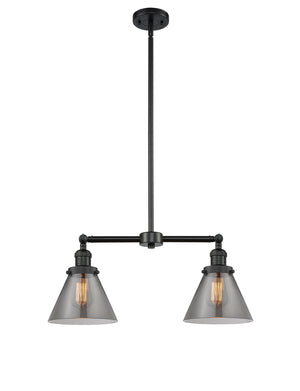 Innovations - 209-BK-G43 - Two Light Island Pendant - Franklin Restoration - Matte Black