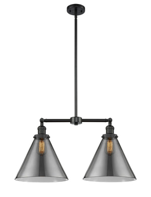 Innovations - 209-BK-G43-L - Two Light Island Pendant - Franklin Restoration - Matte Black