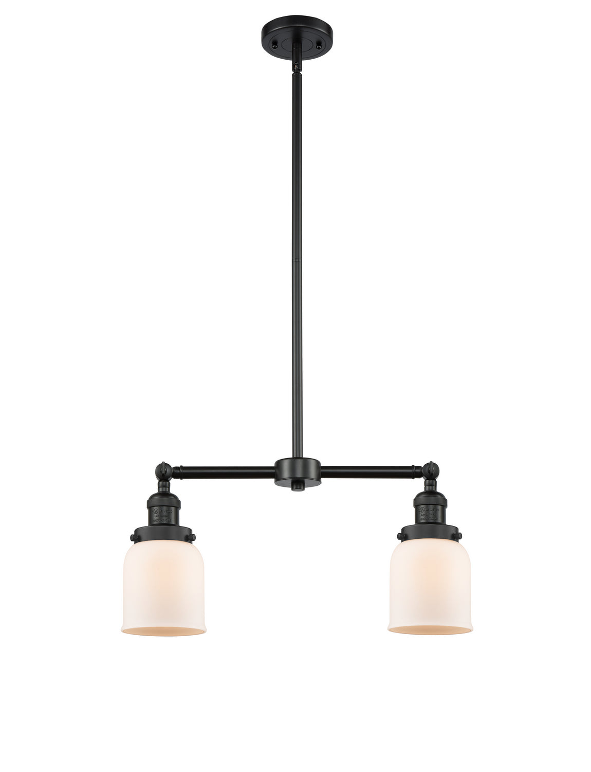 Innovations - 209-BK-G51 - Two Light Island Pendant - Franklin Restoration - Matte Black