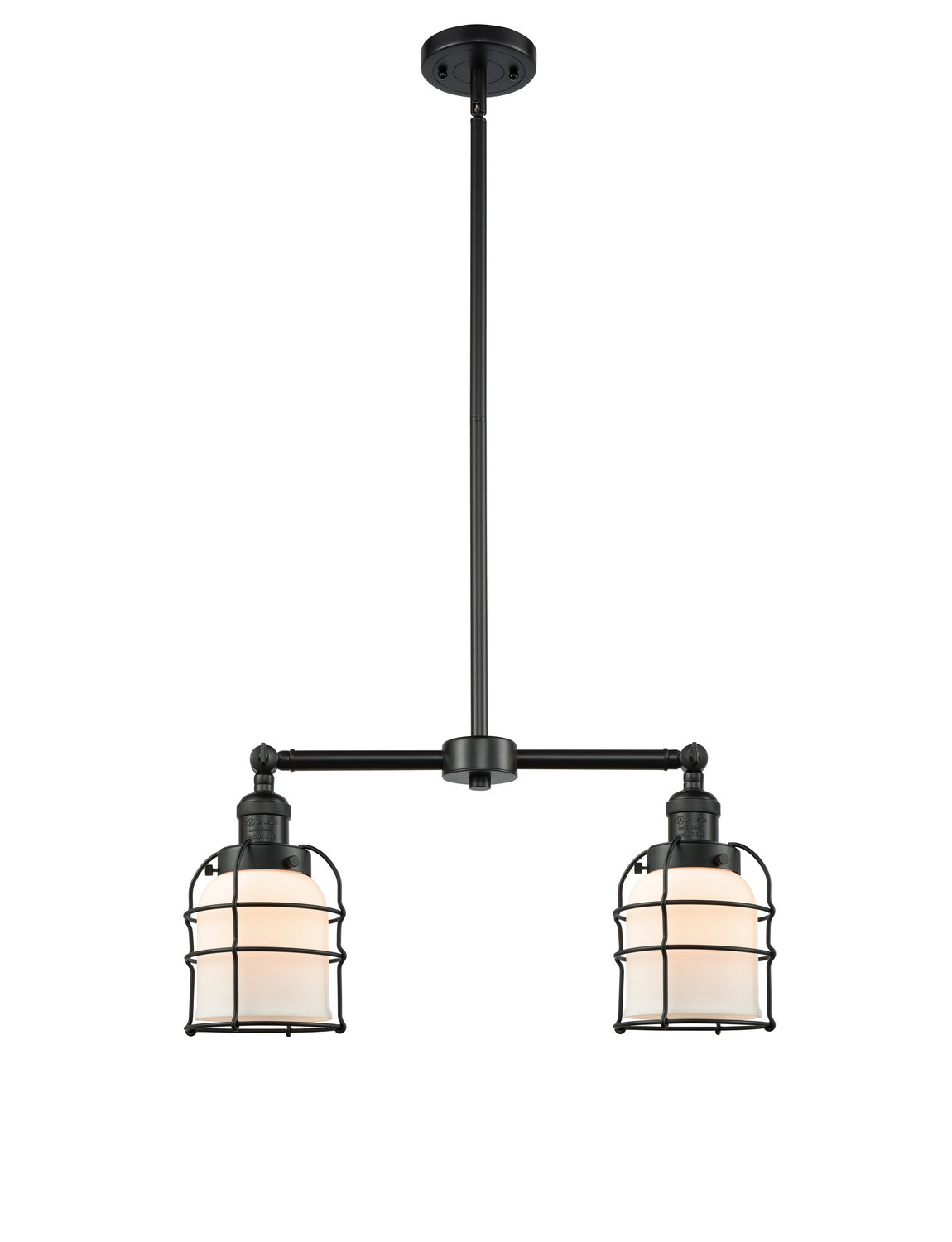 Innovations - 209-BK-G51-CE - Two Light Island Pendant - Franklin Restoration - Matte Black