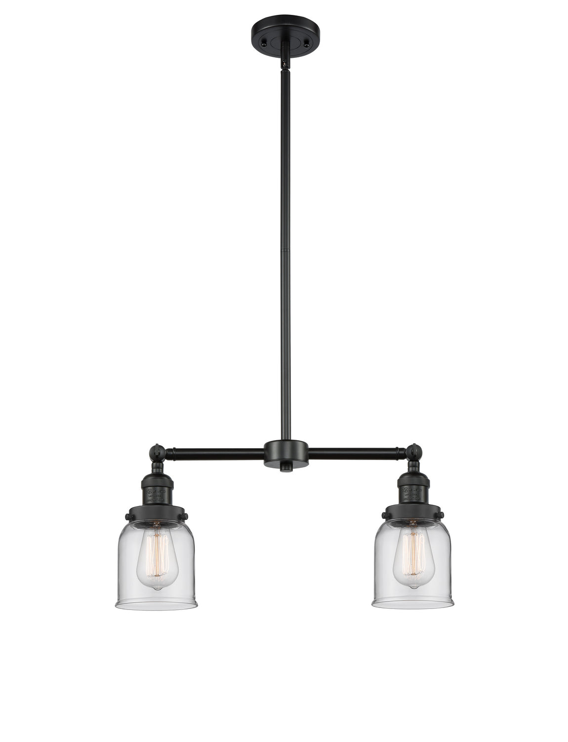 Innovations - 209-BK-G52 - Two Light Island Pendant - Franklin Restoration - Matte Black