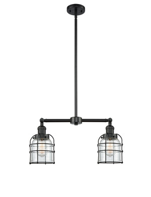 Innovations - 209-BK-G52-CE - Two Light Island Pendant - Franklin Restoration - Matte Black