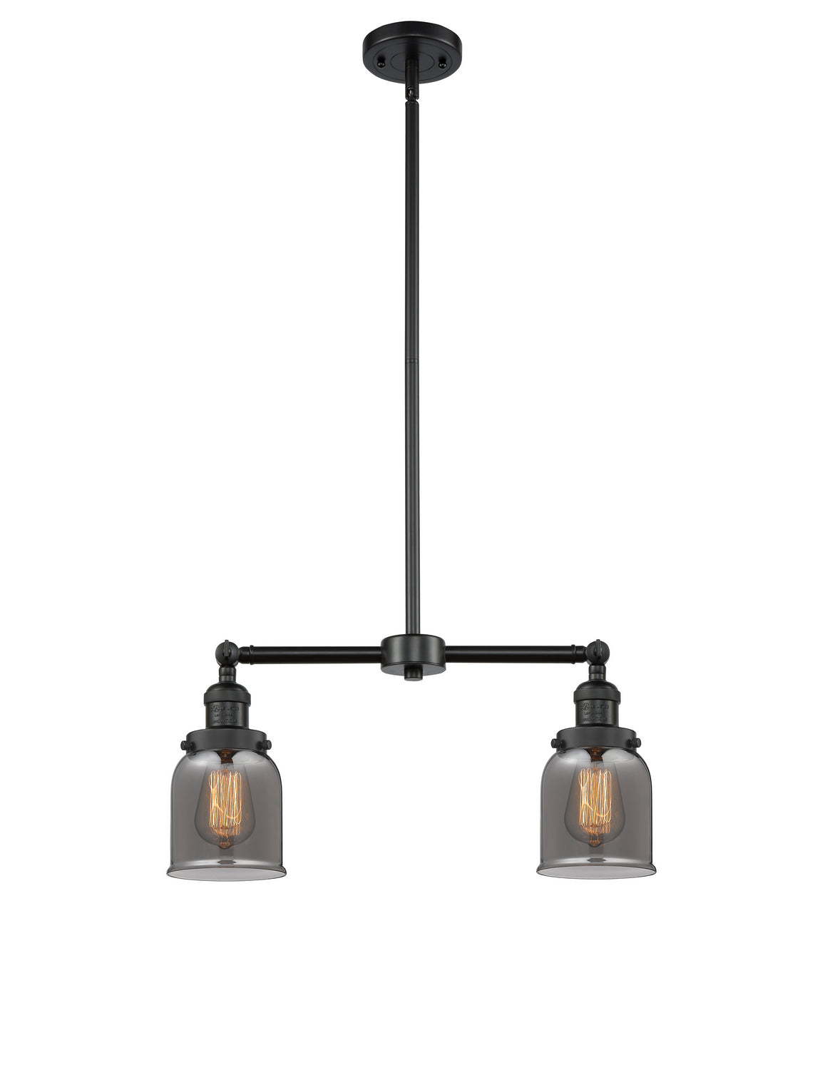 Innovations - 209-BK-G53 - Two Light Island Pendant - Franklin Restoration - Matte Black