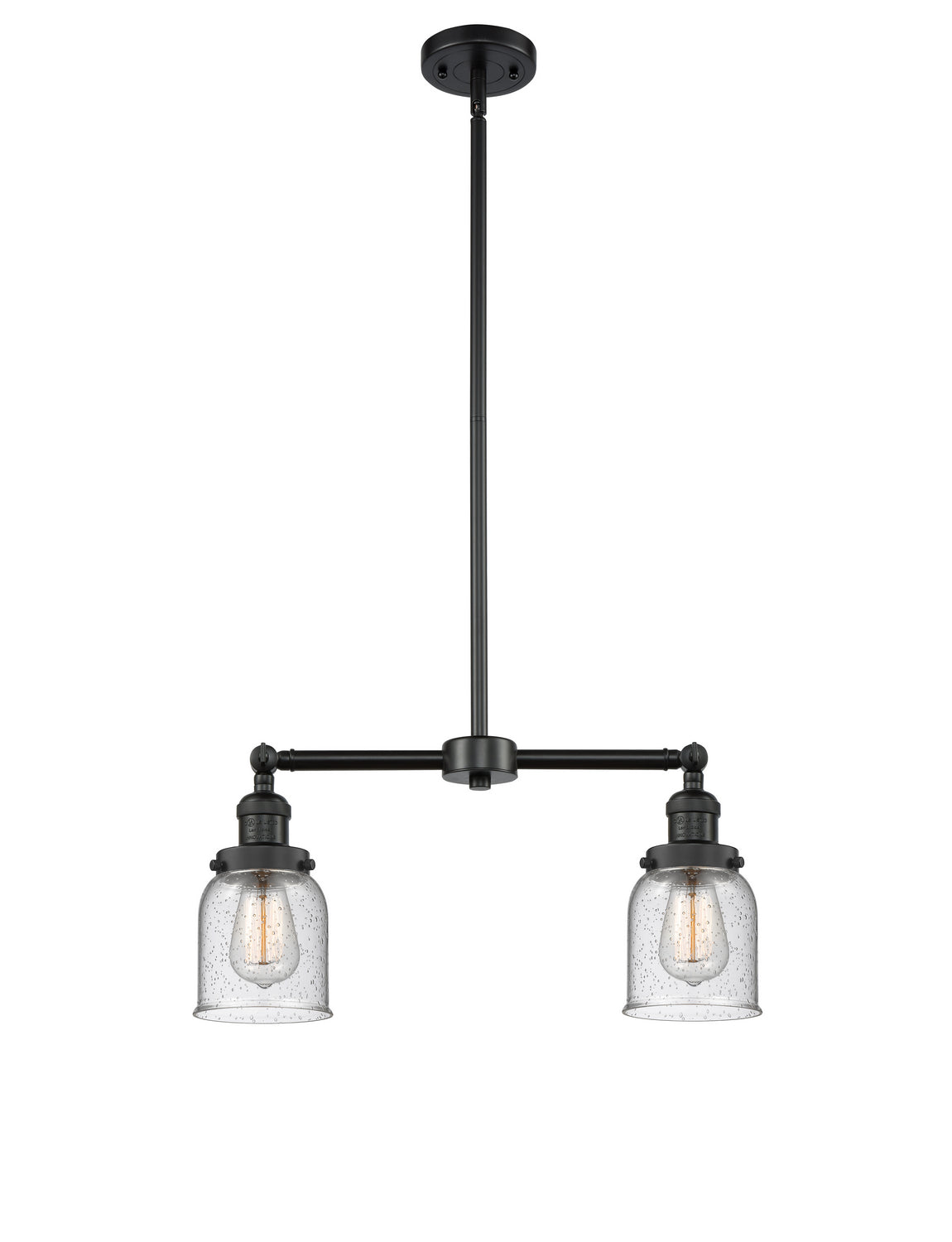 Innovations - 209-BK-G54 - Two Light Island Pendant - Franklin Restoration - Matte Black