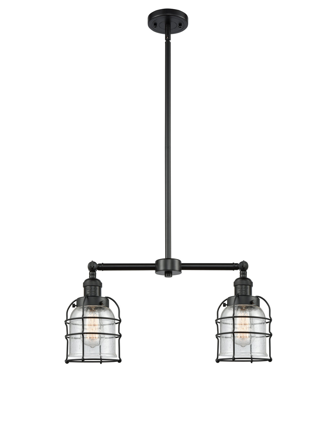 Innovations - 209-BK-G54-CE - Two Light Island Pendant - Franklin Restoration - Matte Black