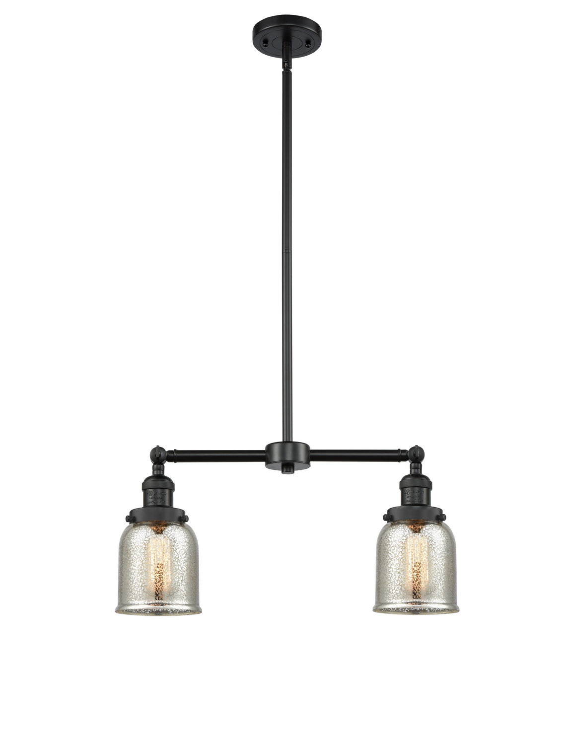 Innovations - 209-BK-G58 - Two Light Island Pendant - Franklin Restoration - Matte Black