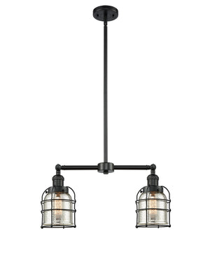 Innovations - 209-BK-G58-CE - Two Light Island Pendant - Franklin Restoration - Matte Black