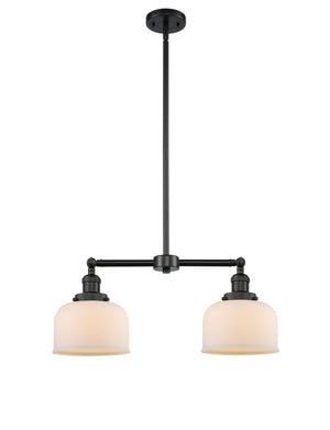 Innovations - 209-BK-G71 - Two Light Island Pendant - Franklin Restoration - Matte Black