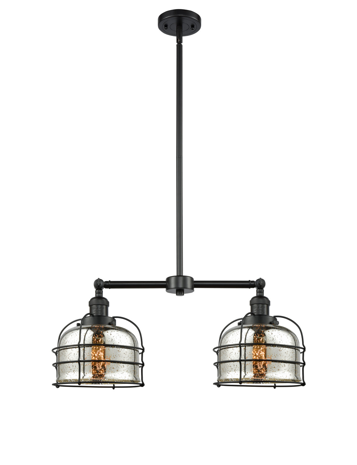 Innovations - 209-BK-G78-CE - Two Light Island Pendant - Franklin Restoration - Matte Black