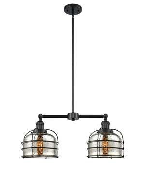 Innovations - 209-BK-G78-CE - Two Light Island Pendant - Franklin Restoration - Matte Black