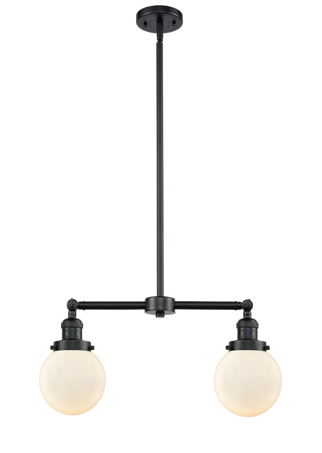 Innovations - 209-OB-G201-6 - Two Light Island Pendant - Franklin Restoration - Oil Rubbed Bronze