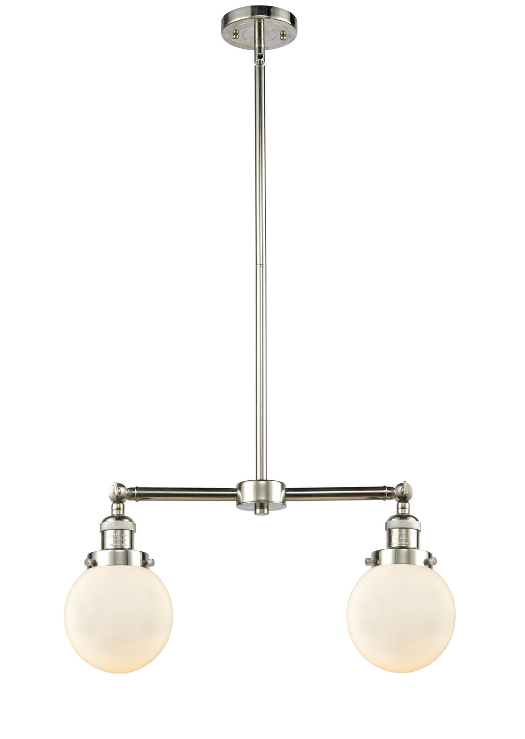 Innovations - 209-PN-G201-6 - Two Light Island Pendant - Franklin Restoration - Polished Nickel