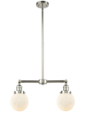 Innovations - 209-PN-G201-6 - Two Light Island Pendant - Franklin Restoration - Polished Nickel