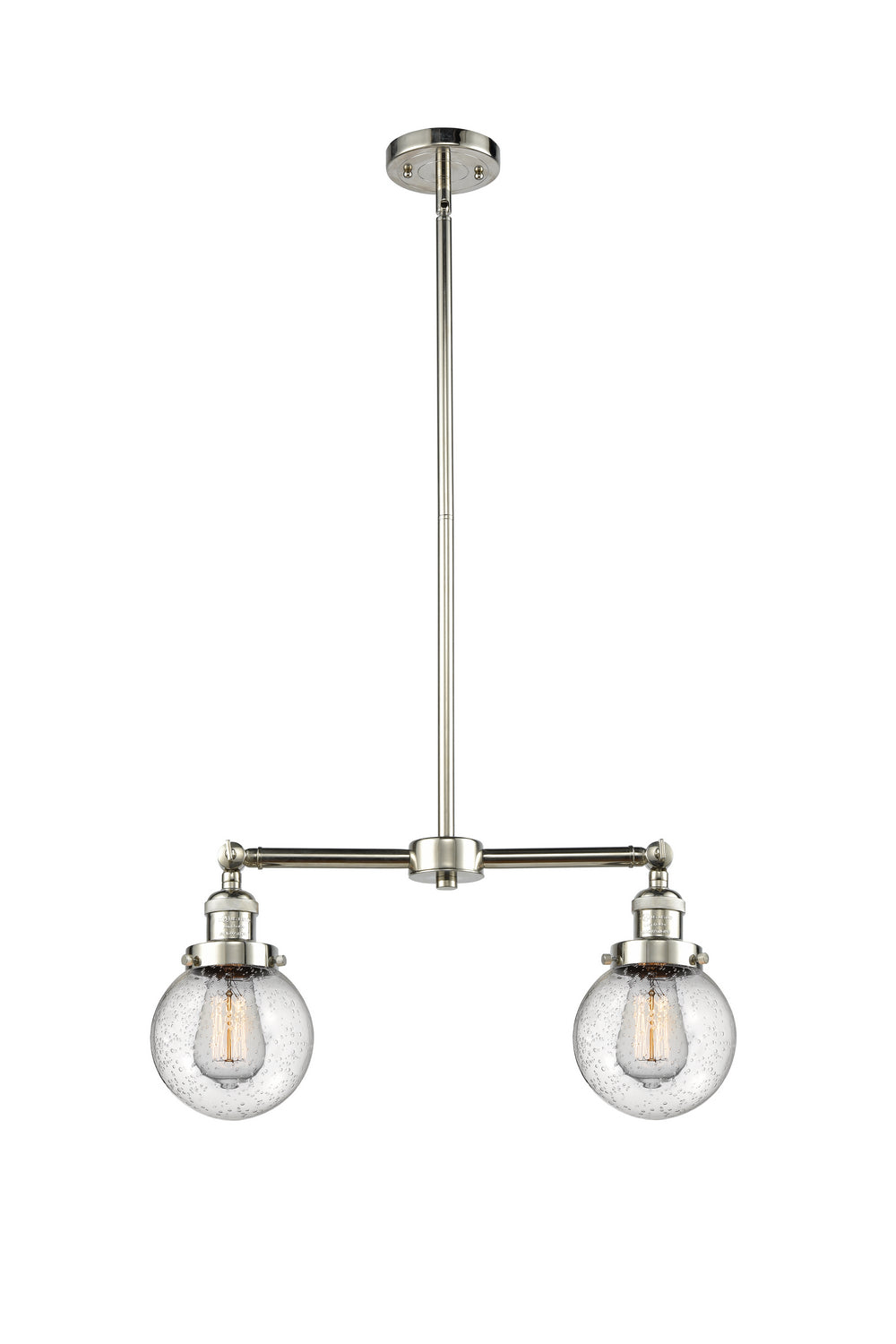 Innovations - 209-PN-G204-6 - Two Light Island Pendant - Franklin Restoration - Polished Nickel