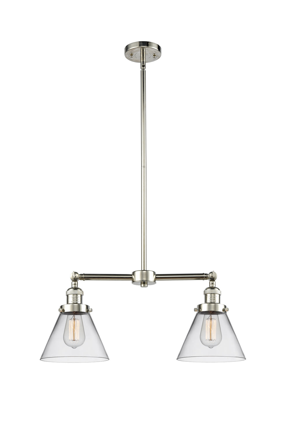 Innovations - 209-PN-G42 - Two Light Island Pendant - Franklin Restoration - Polished Nickel