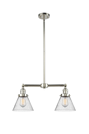 Innovations - 209-PN-G44 - Two Light Island Pendant - Franklin Restoration - Polished Nickel