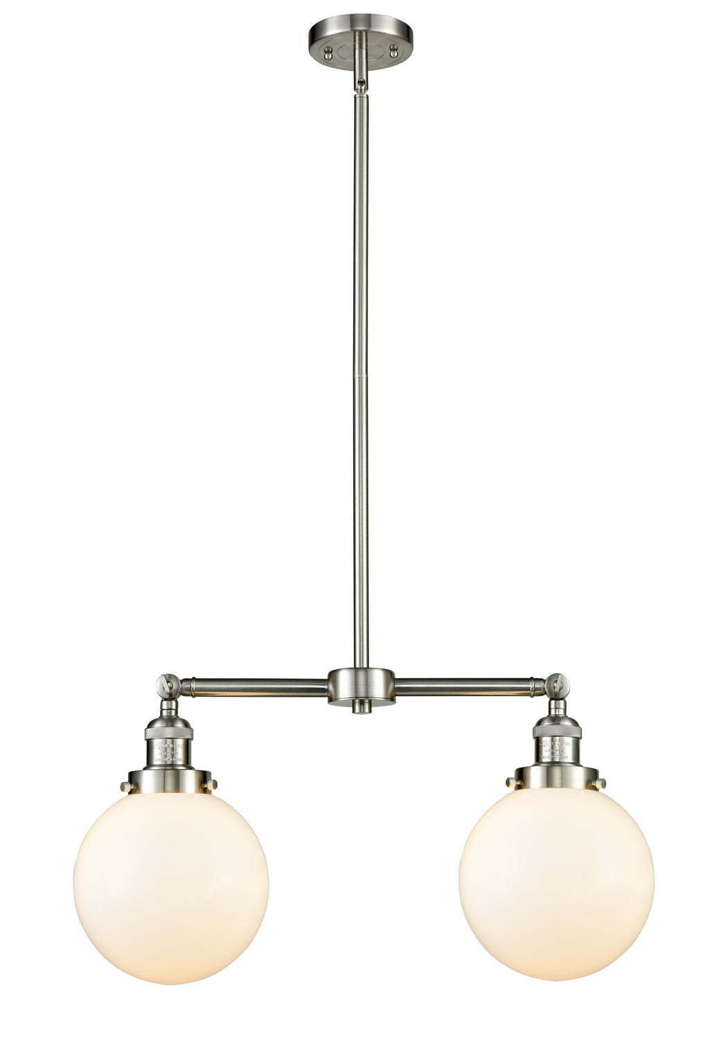 Innovations - 209-SN-G201-8 - Two Light Island Pendant - Franklin Restoration - Brushed Satin Nickel