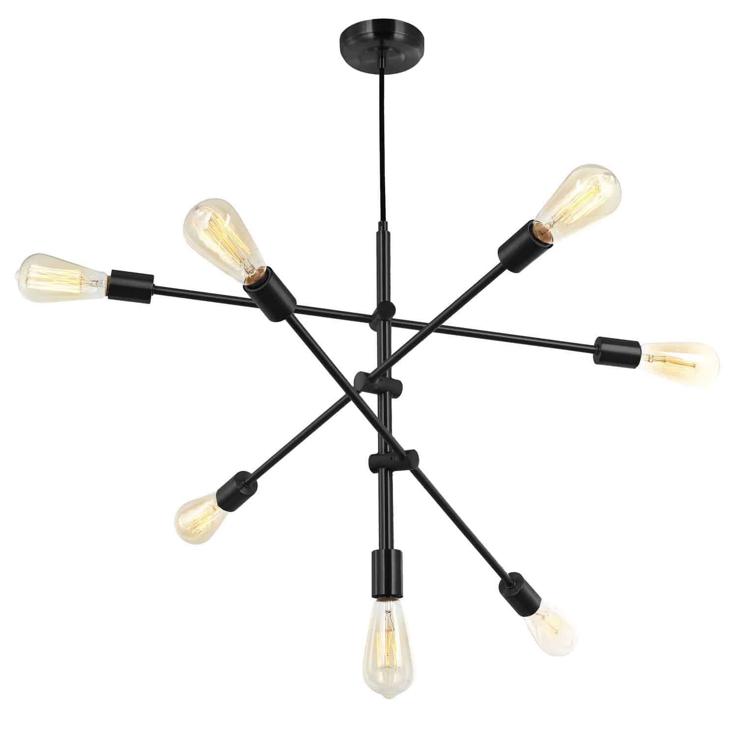 Dainolite Ltd - 817P-BK - Seven Light Pendant - Black