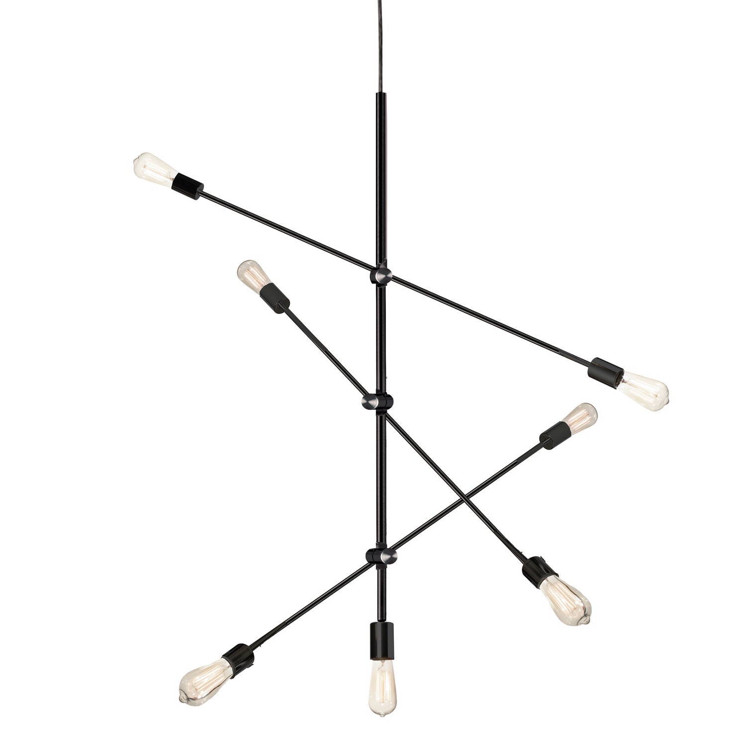 Dainolite Ltd - 817P-BK - Seven Light Pendant - Black