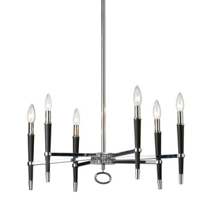 Dainolite Ltd - LAN-246C-PC - Six Light Chandelier - Langford - Polished Chrome