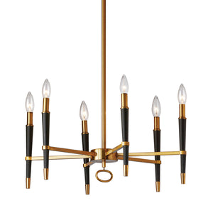 Dainolite Ltd - LAN-246C-VB - Six Light Chandelier - Langford - Vintage Bronze