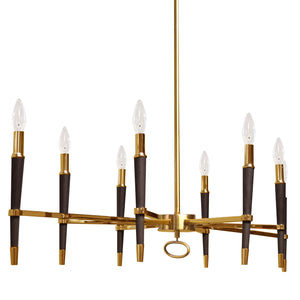 Dainolite Ltd - LAN-408HC-VB - Eight Light Chandelier - Langford - Vintage Bronze