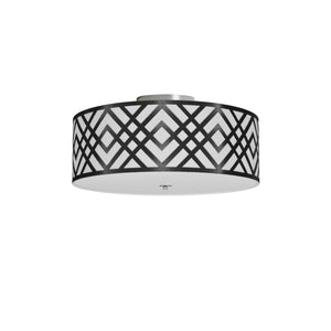 Dainolite Ltd - MON-153FH-PC-BW - Three Light Flush Mount - Mona - Black