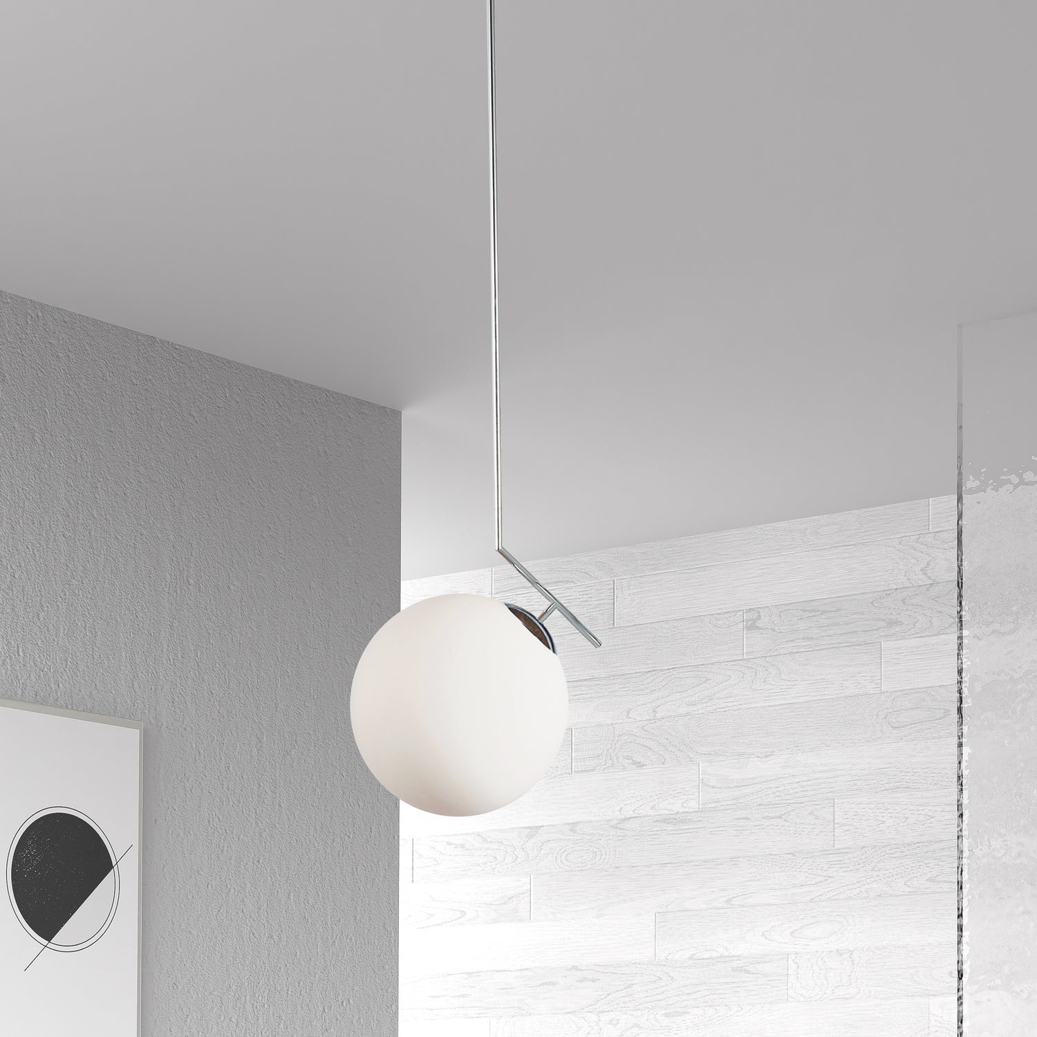 Dainolite Ltd - ORN-141P-PC-WH - One Light Pendant - Orion - White