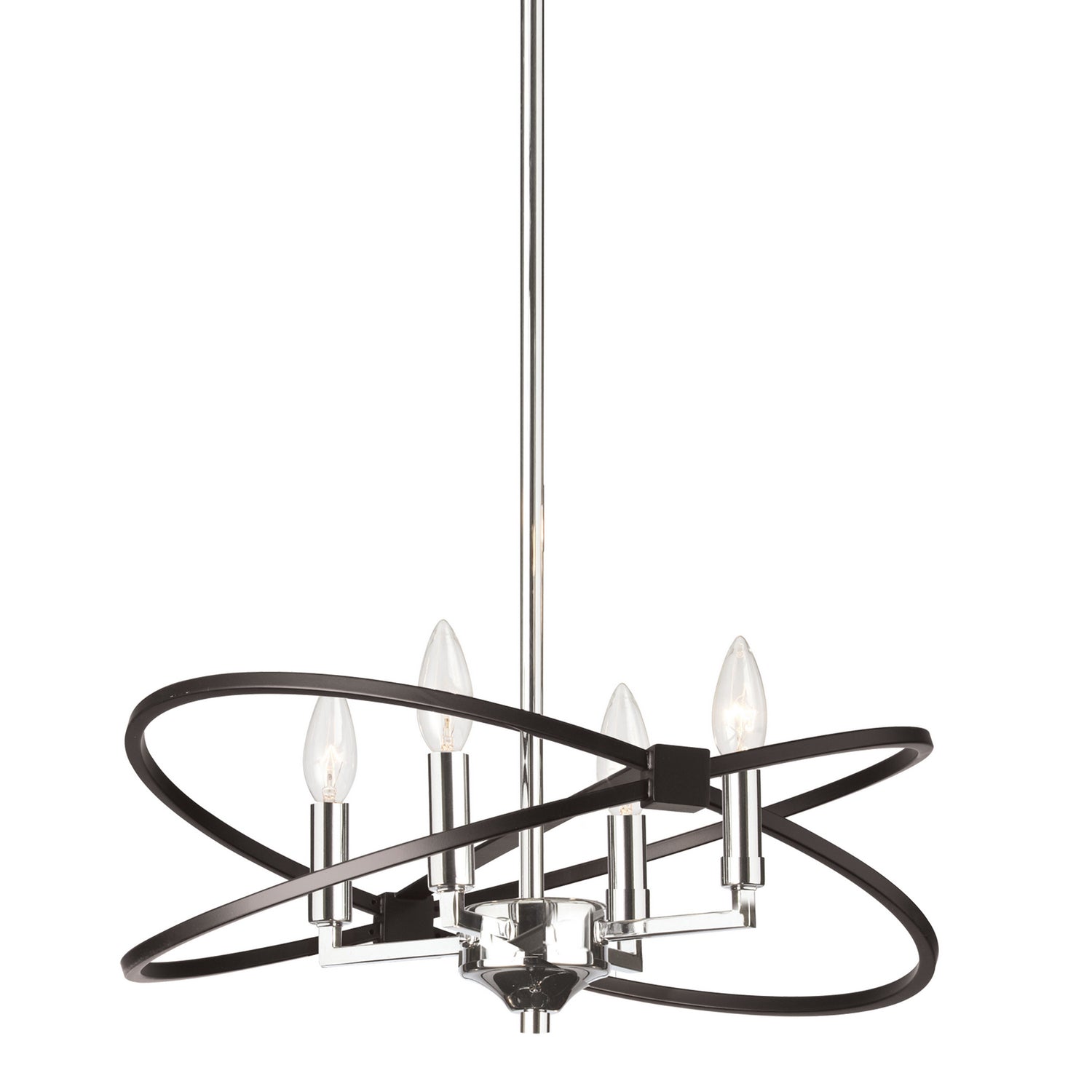 Dainolite Ltd - PAL-184C-PC-MB - Four Light Chandelier - Paloma - Polished Chrome