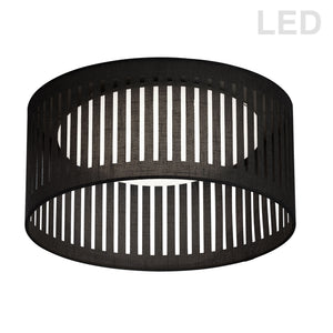 Dainolite Ltd - SDLED-15FH-BK - LED Flush Mount - Slit Drum - Black