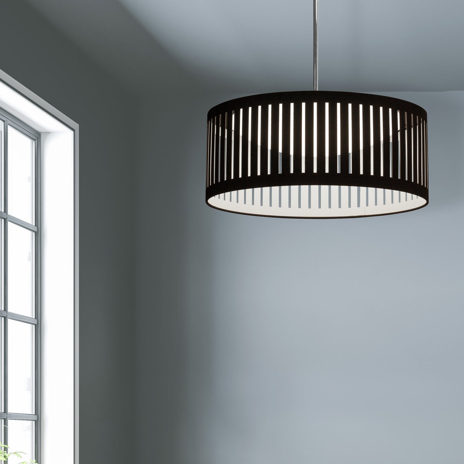 Dainolite Ltd - SDLED-20P-BK - LED Pendant - Slit Drum - Black