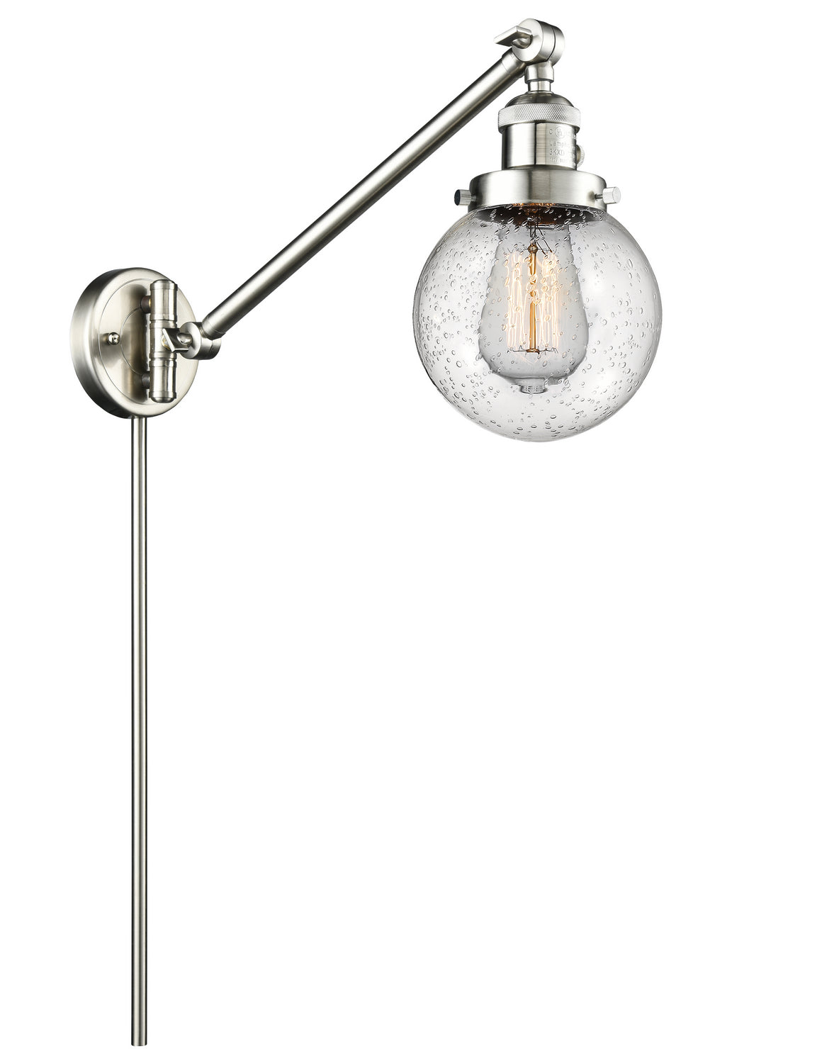 Innovations - 237-SN-G204-6 - One Light Swing Arm Lamp - Franklin Restoration - Brushed Satin Nickel