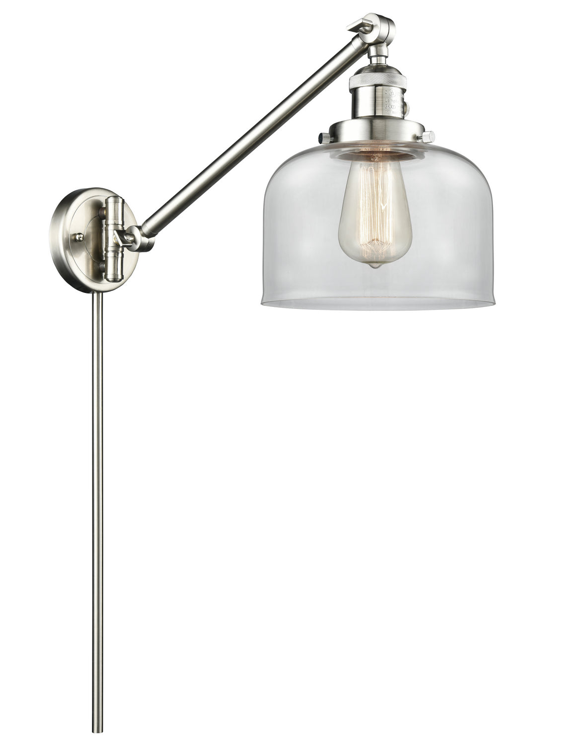 Innovations - 237-SN-G72-LED - LED Swing Arm Lamp - Franklin Restoration - Brushed Satin Nickel